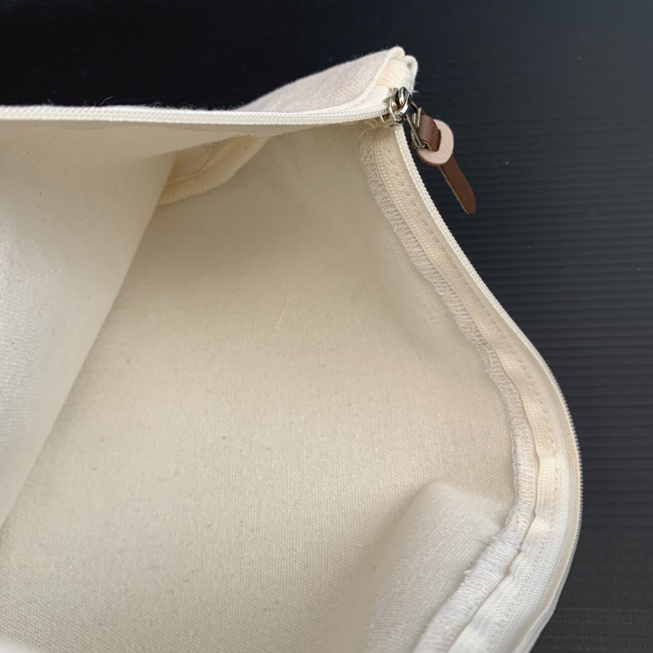 Heavy Cotton Zipper Pouch 11.5" X 9" - Image 2