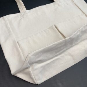 Heavy Cotton Front Double Pocket Traveler Bag 21.5” X 14" - Image 4