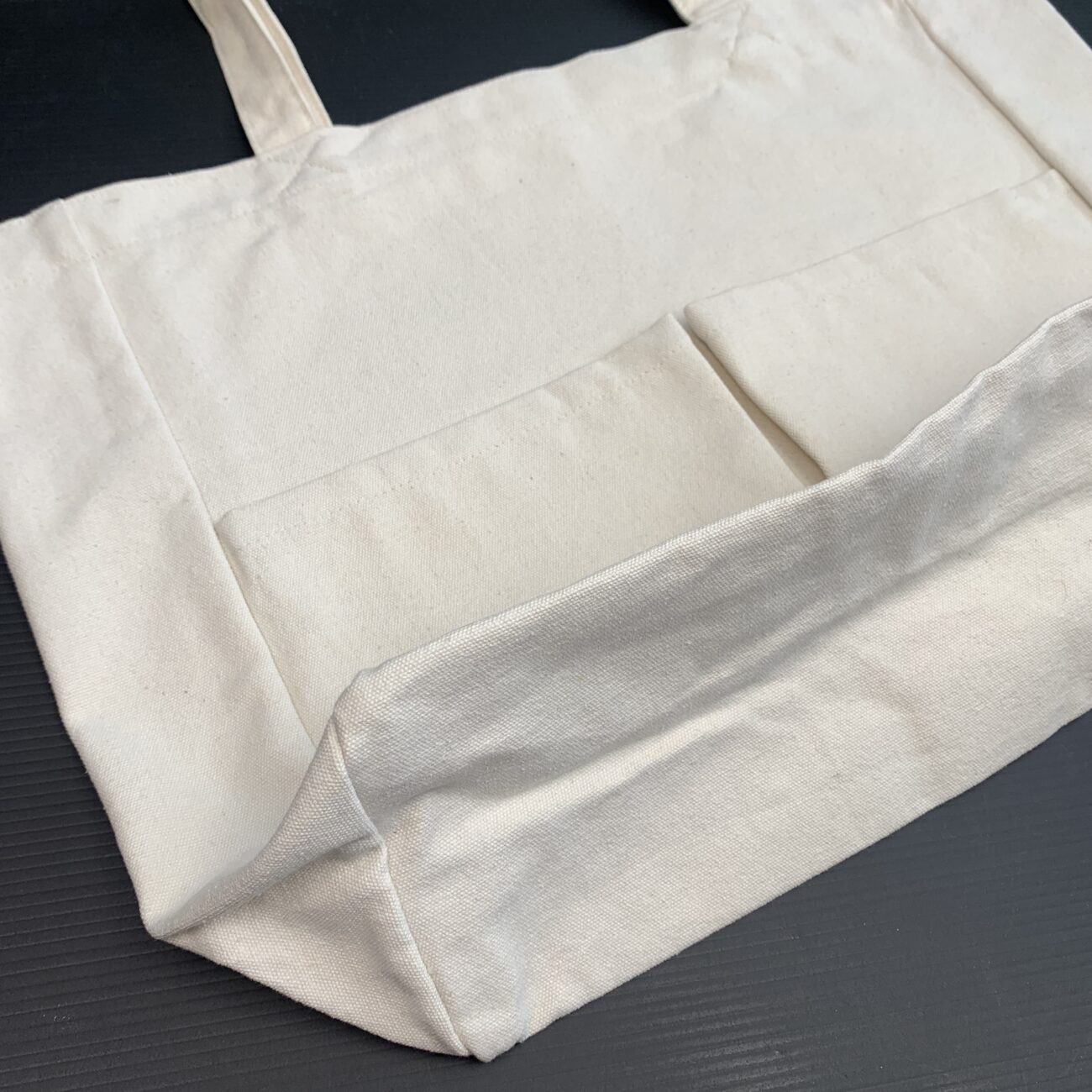 Heavy Cotton Front Double Pocket Traveler Bag 21.5” X 14" - Image 4