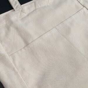 6 Color Peach-Soft touch Cotton Dual-Strap Tote  w/ Front Pockets 19.5"wX15.5”h - Image 2