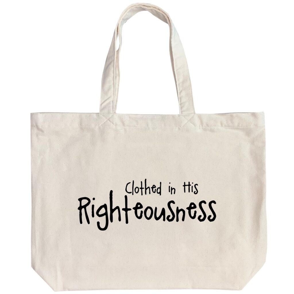 Clothed in His Righteousness - 6 Color Peach Soft touch Cotton Shoulder