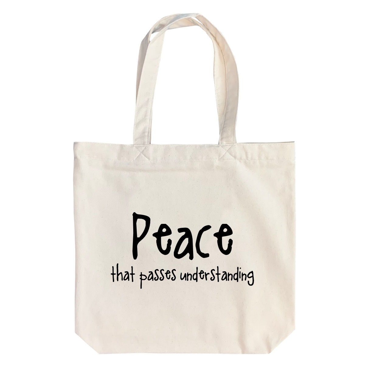 Peace that passes Understanding - 6 Color Peach Soft touch Cotton Shoulder - Image 1