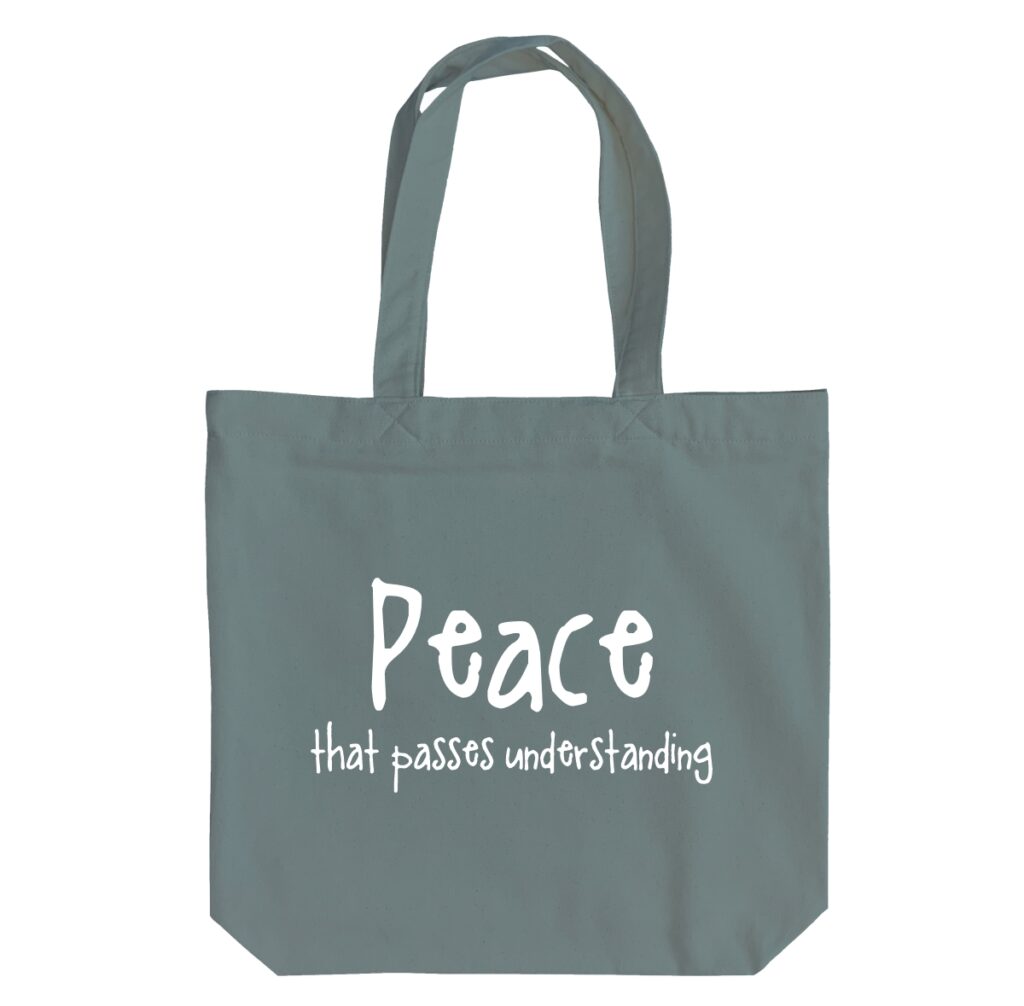 Peace that passes Understanding - 6 Color Peach Soft touch Cotton Shoulder
