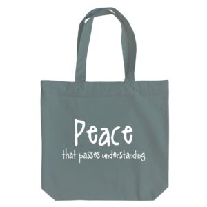 Peace that passes Understanding - 6 Color Peach Soft touch Cotton Shoulder - Image 4
