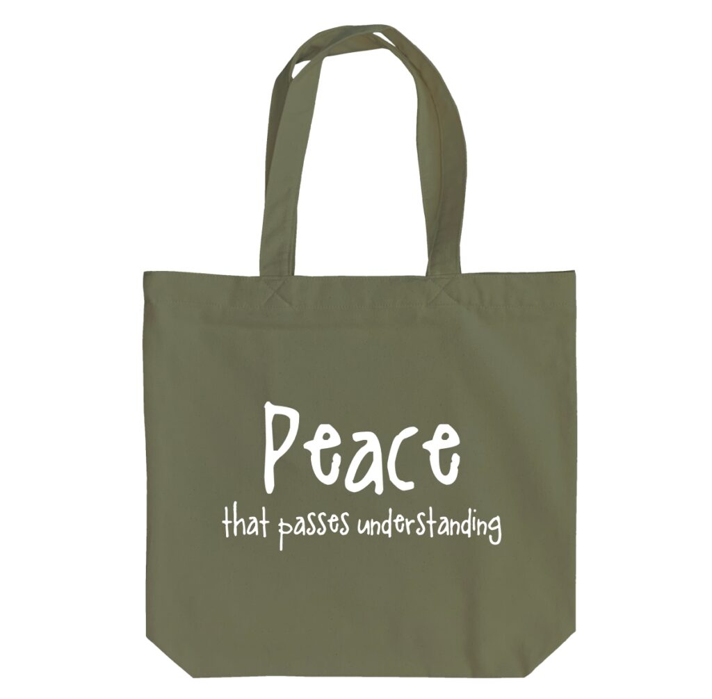 Peace that passes Understanding - 6 Color Peach Soft touch Cotton Shoulder