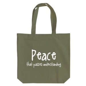 Peace that passes Understanding - 6 Color Peach Soft touch Cotton Shoulder - Image 3