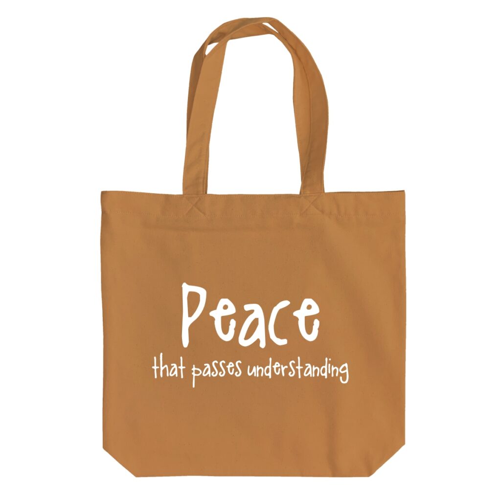 Peace that passes Understanding - 6 Color Peach Soft touch Cotton Shoulder