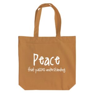 Peace that passes Understanding - 6 Color Peach Soft touch Cotton Shoulder - Image 2