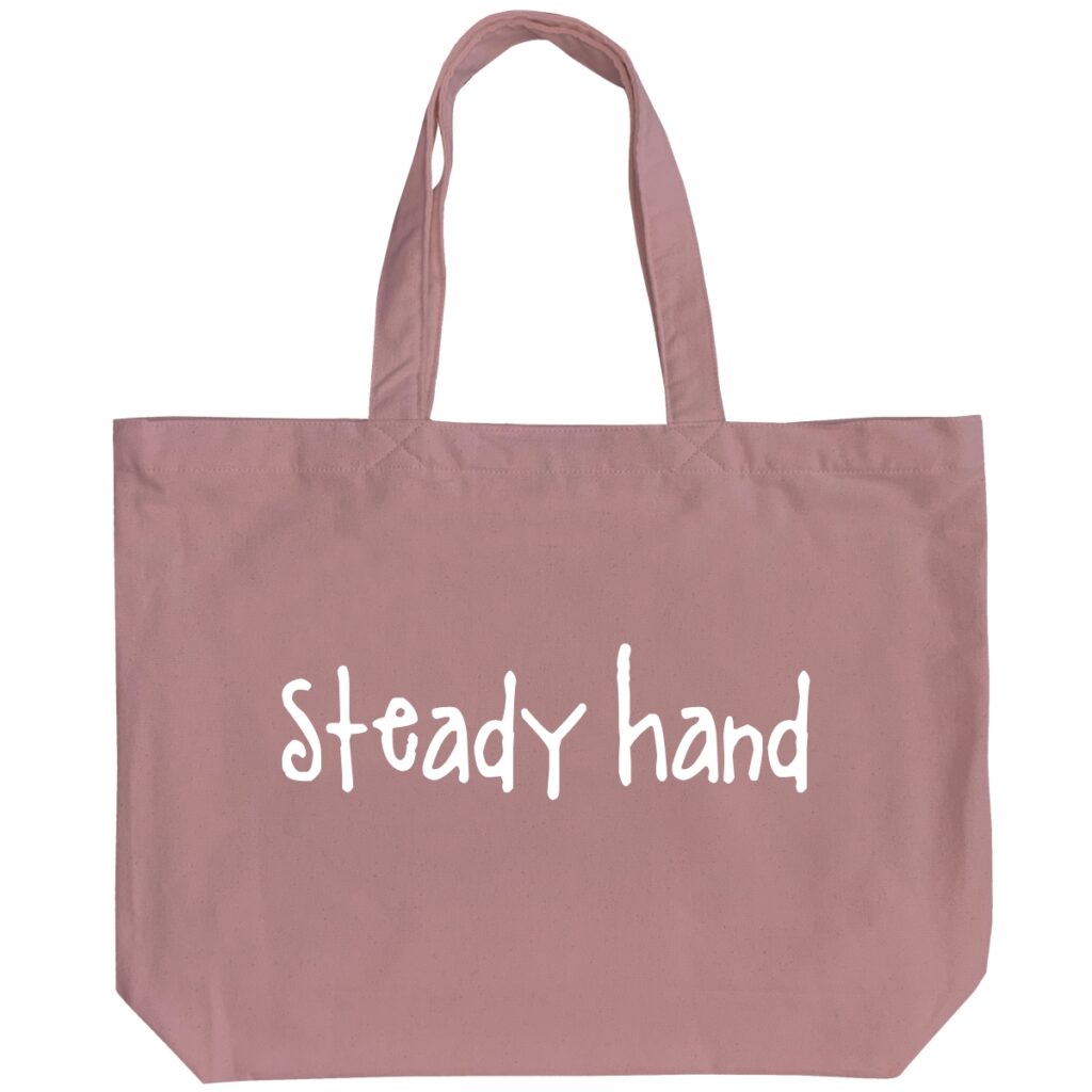 Steady Hand - 6 Color Peach Soft touch Cotton Large Tote