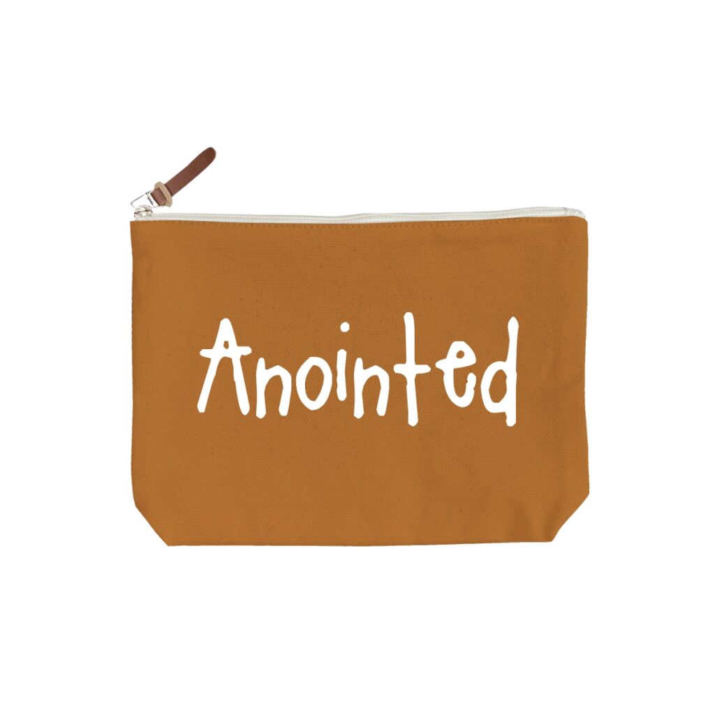 Anointed - 6 Color Peach Soft Touch Cotton Zipper Pouch - Size M