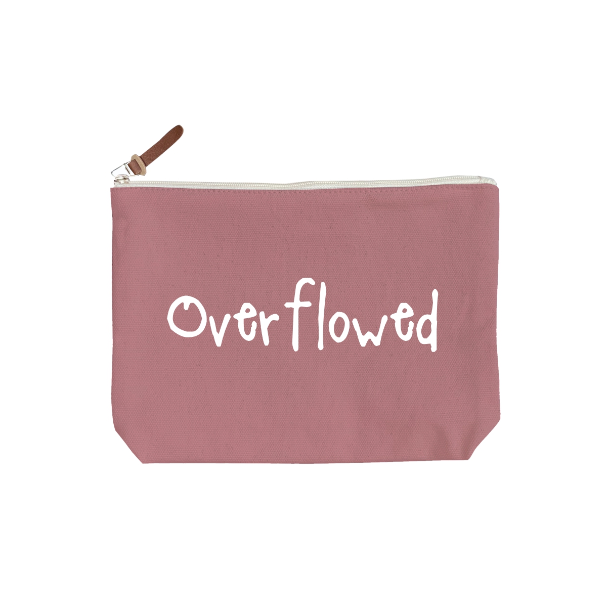Overflowed - 6 Color Peach Soft Touch Cotton Zipper Pouch - Size M - Image 2