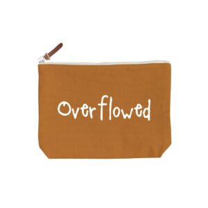 Overflowed - 6 Color Peach Soft Touch Cotton Zipper Pouch - Size M - Image 5