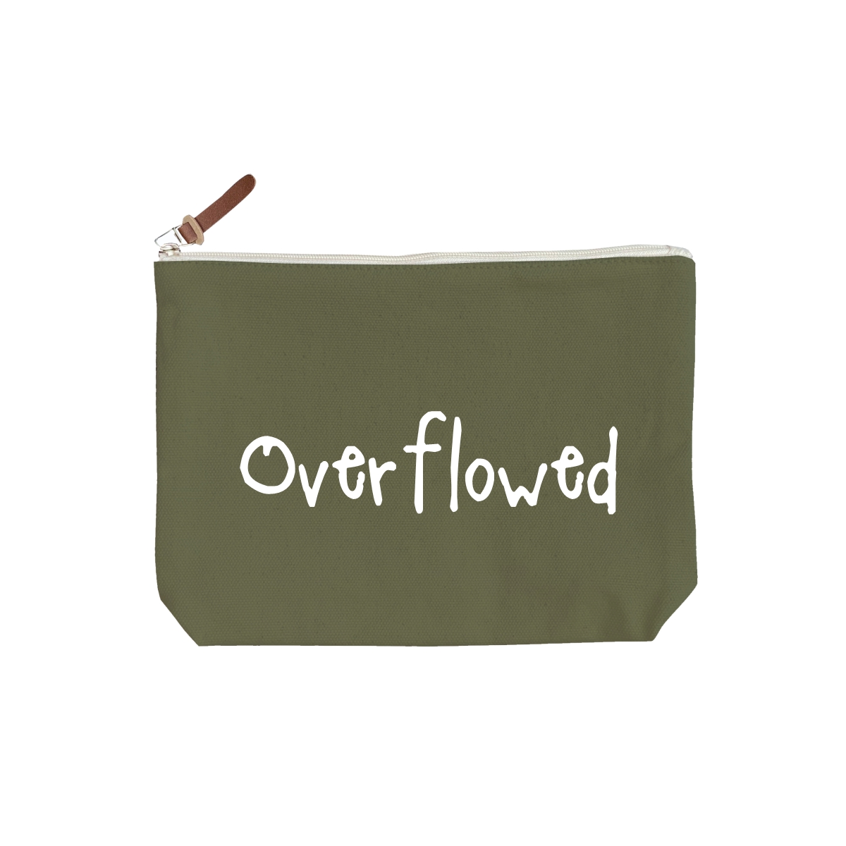 Overflowed - 6 Color Peach Soft Touch Cotton Zipper Pouch - Size M - Image 4
