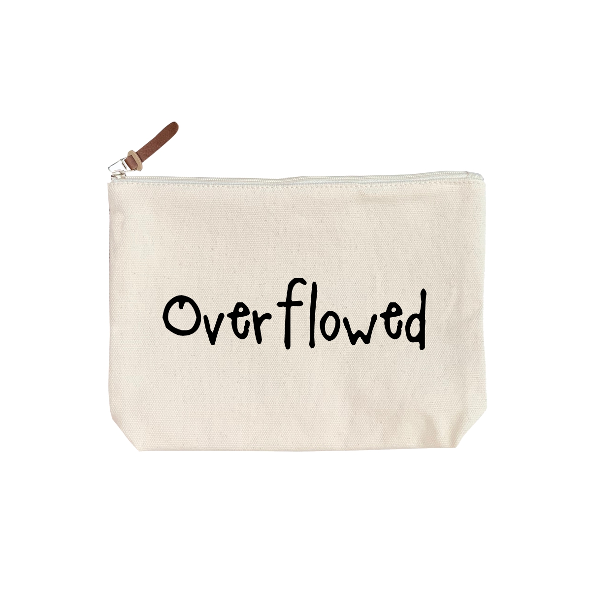 Overflowed - 6 Color Peach Soft Touch Cotton Zipper Pouch - Size M - Image 6