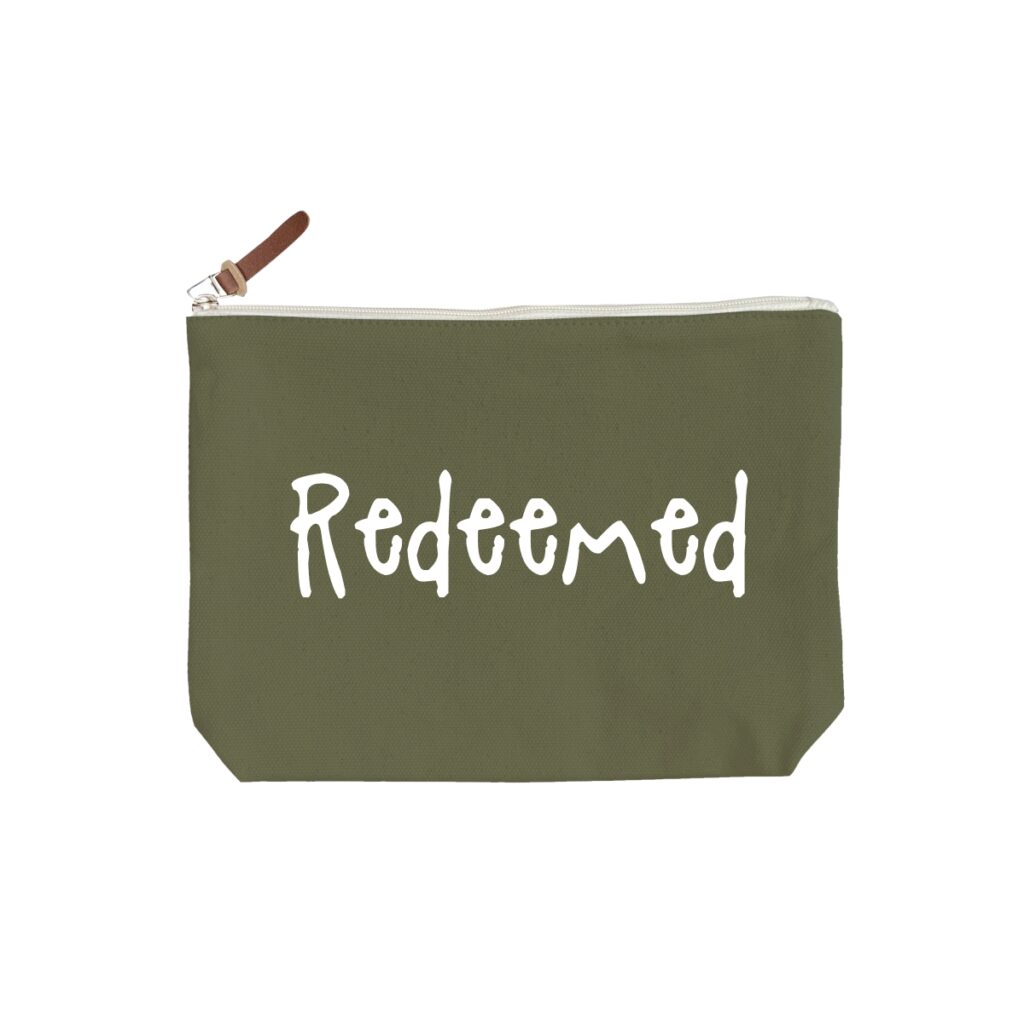 Redeemed - 6 Color Peach Soft Touch Cotton Zipper Pouch - Size M