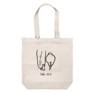 Psalm 23:3 - Heavy Duty Cotton Shoulder Basic Bag Reinforced Bottom - Size M