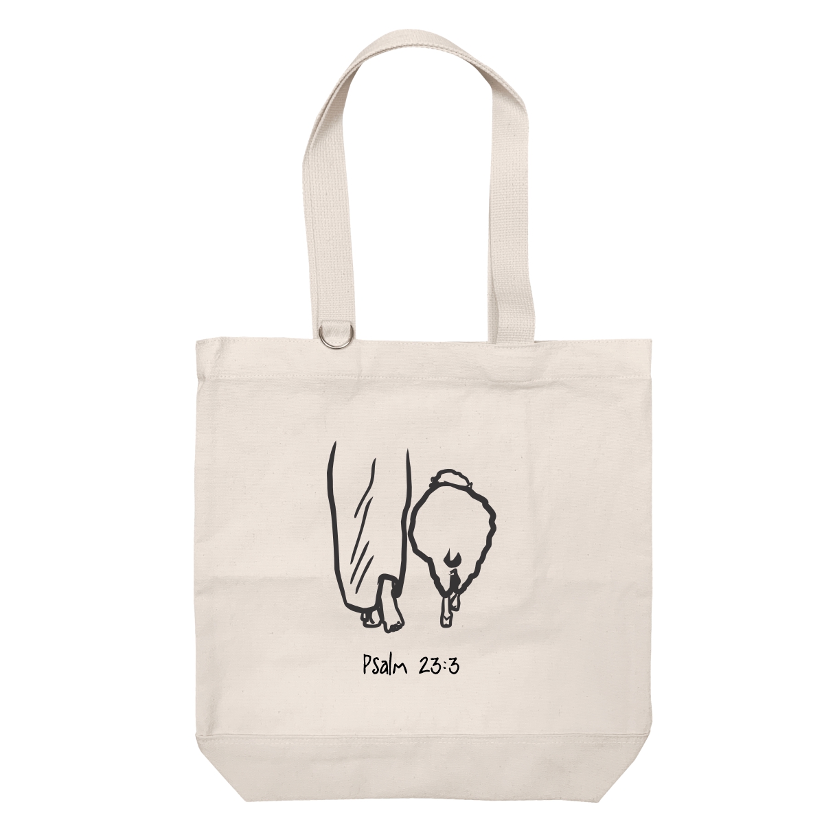 Psalm 23:3 - Heavy Duty Cotton Shoulder Basic Bag Reinforced Bottom - Size M - Image 1