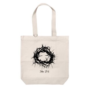 John 19:2 - Heavy Duty Cotton Shoulder Basic Bag Reinforced Bottom - Size M