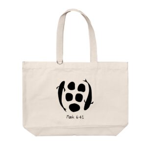 Mark 6:41 - Heavy Duty Cotton Shoulder Basic Bag - Size L