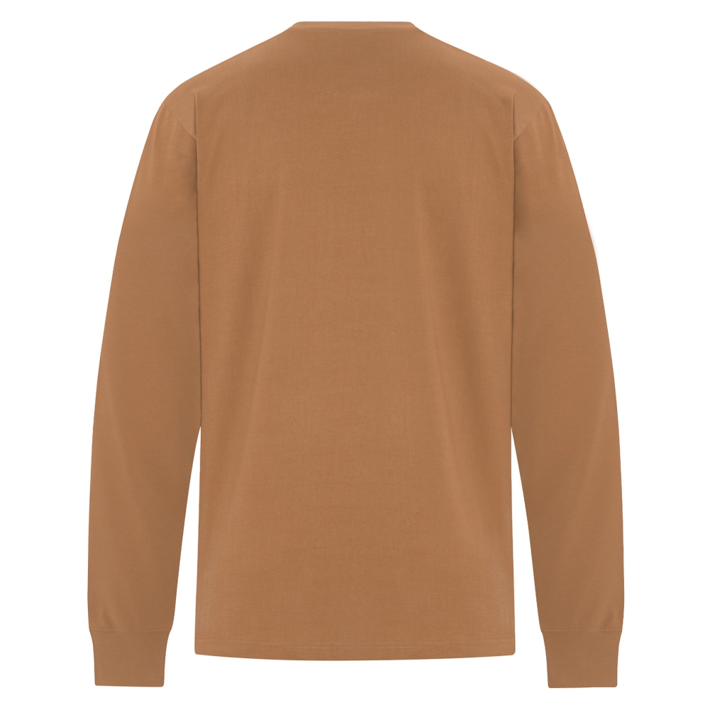 Light Exposes - Heavyweight Ring Spun Cotton Long Sleeve Tee - Caramel - Size XS - 6XL