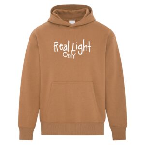Real Light Only- Heavyweight Ring Spun Fleece Pullover Hoodie - Caramel - Size S - 4XL