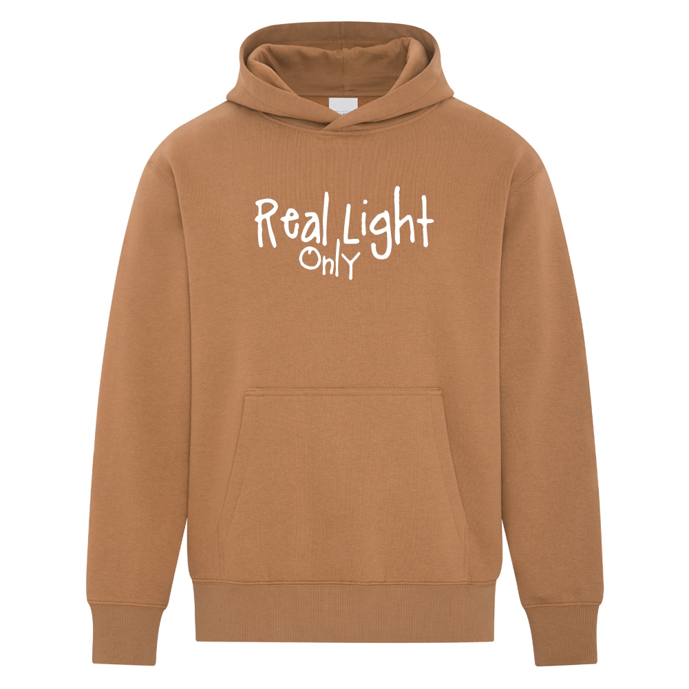Real Light Only- Heavyweight Ring Spun Fleece Pullover Hoodie - Caramel - Size S - 4XL