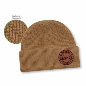 Shine His Light - Waffle Knit Cuff Toque - Duck Brown - Image 2