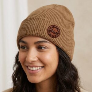 Shine His Light - Waffle Knit Cuff Toque - Duck Brown - Image 4