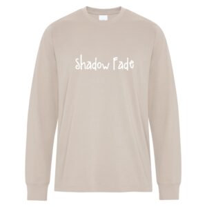 Shadow Fade - Heavyweight Ring Spun Cotton Long Sleeve Tee - Sand - Size XS - 6XL