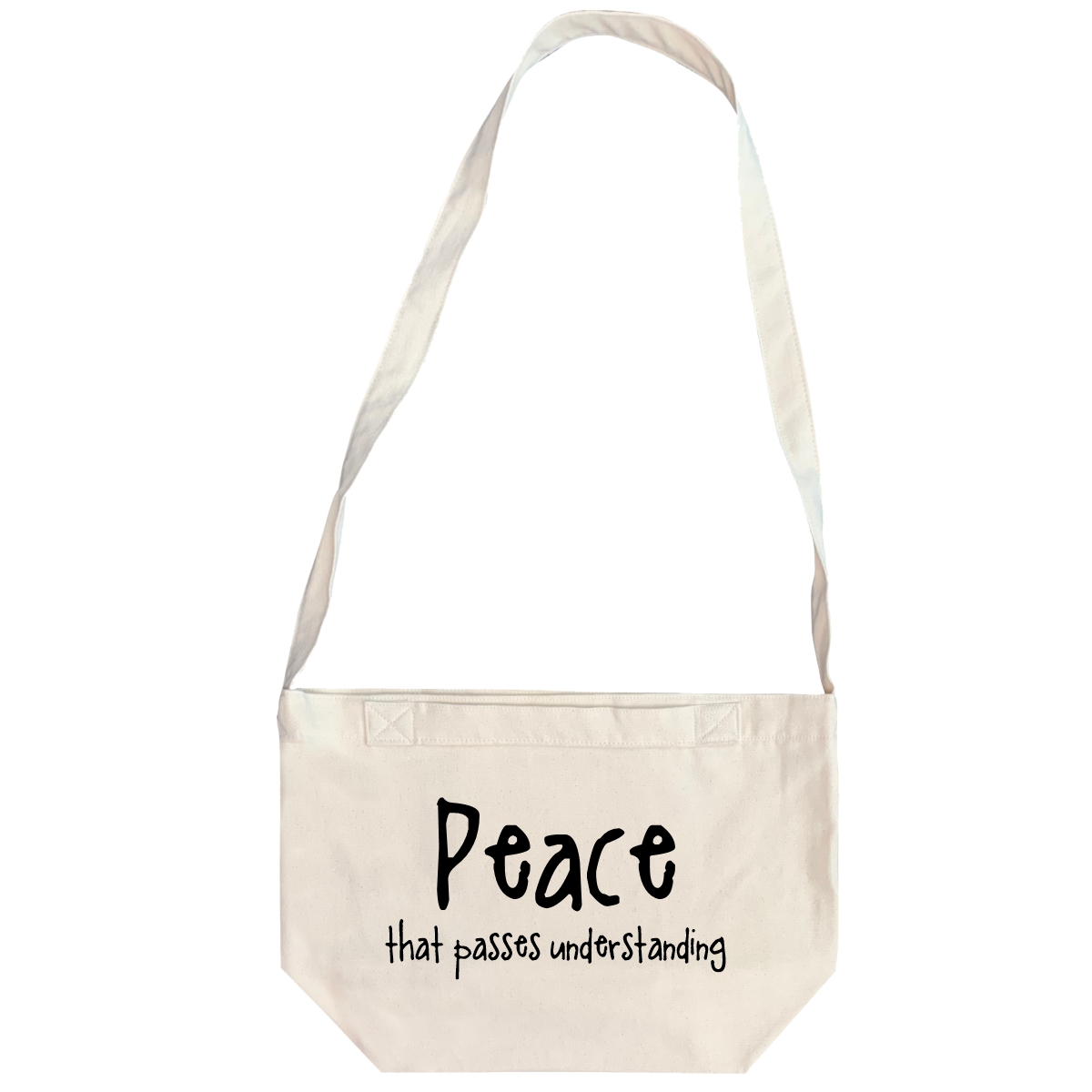 Peace that Passes Understanding  - 6 Color Peach Soft touch Cotton Crossbody Bag - Image 6