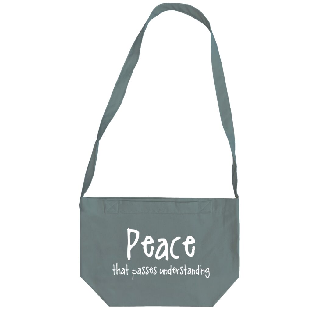 Peace that Passes Understanding - 6 Color Peach Soft touch Cotton Crossbody Bag