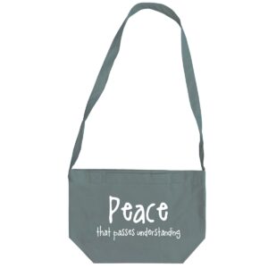 Peace that Passes Understanding  - 6 Color Peach Soft touch Cotton Crossbody Bag - Image 5