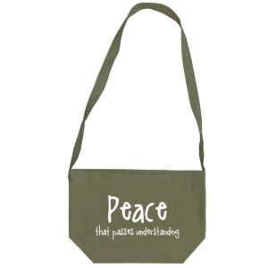 Peace that Passes Understanding  - 6 Color Peach Soft touch Cotton Crossbody Bag - Image 2