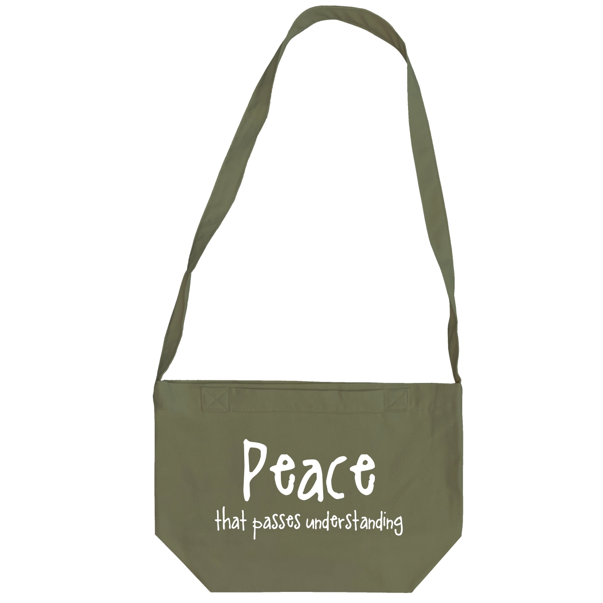Peace that Passes Understanding  - 6 Color Peach Soft touch Cotton Crossbody Bag - Image 2