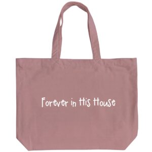 Forever in His House - 6 Color Peach Soft touch Cotton Large Tote - Image 5