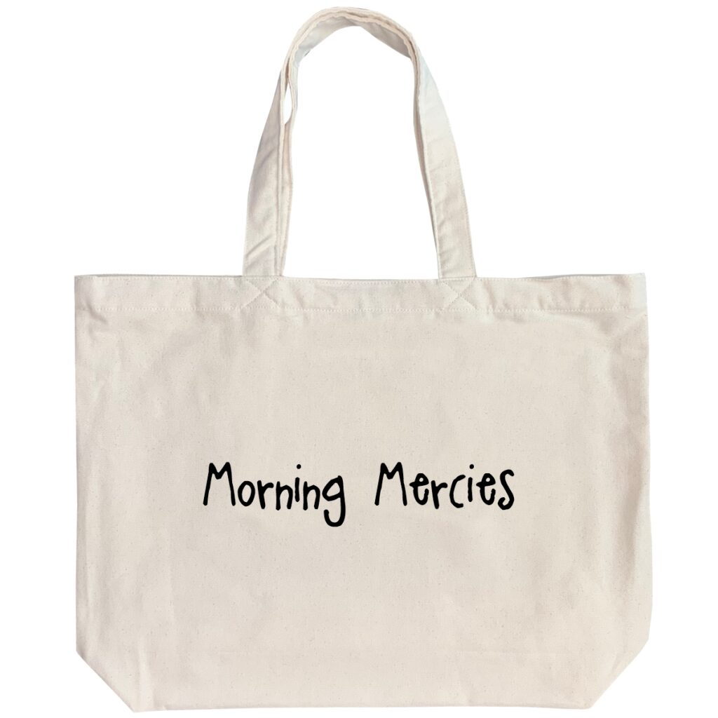 Morning Mercies - 6 Color Peach Soft touch Cotton Large Tote