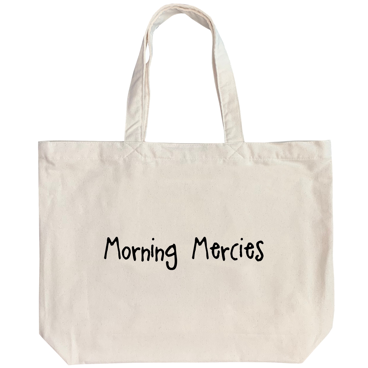 Morning Mercies - 6 Color Peach Soft touch Cotton Large Tote - Image 6
