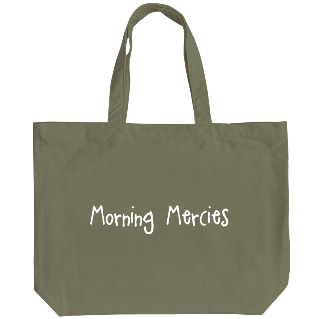 Morning Mercies - 6 Color Peach Soft touch Cotton Large Tote
