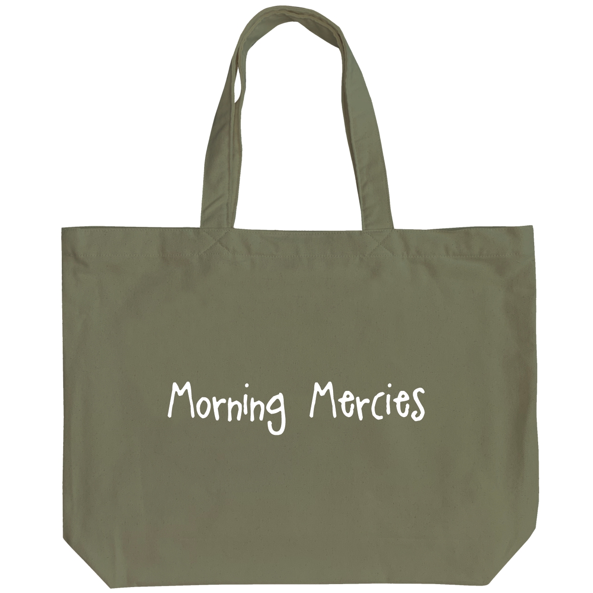 Morning Mercies - 6 Color Peach Soft touch Cotton Large Tote - Image 4