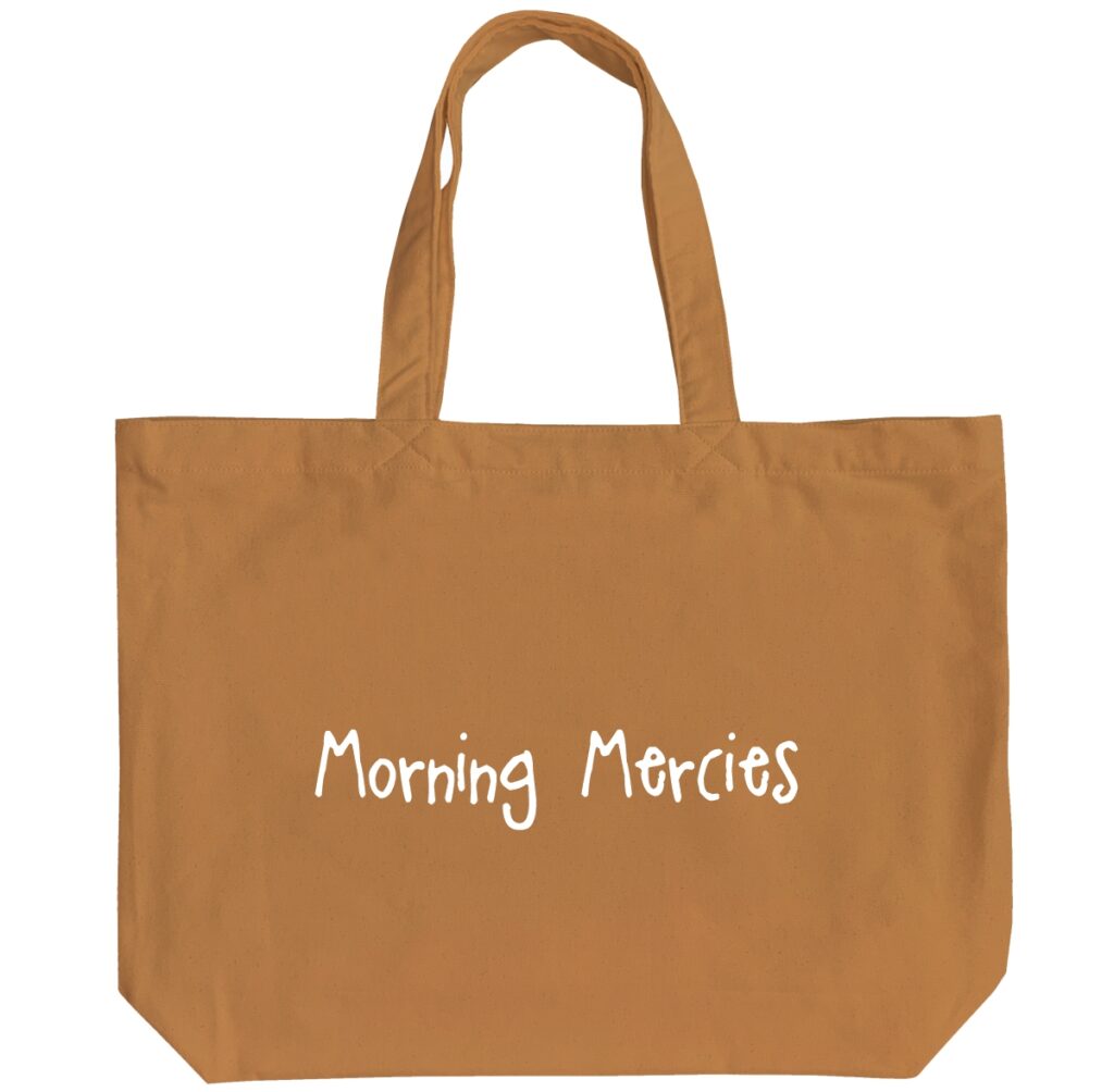 Morning Mercies - 6 Color Peach Soft touch Cotton Large Tote