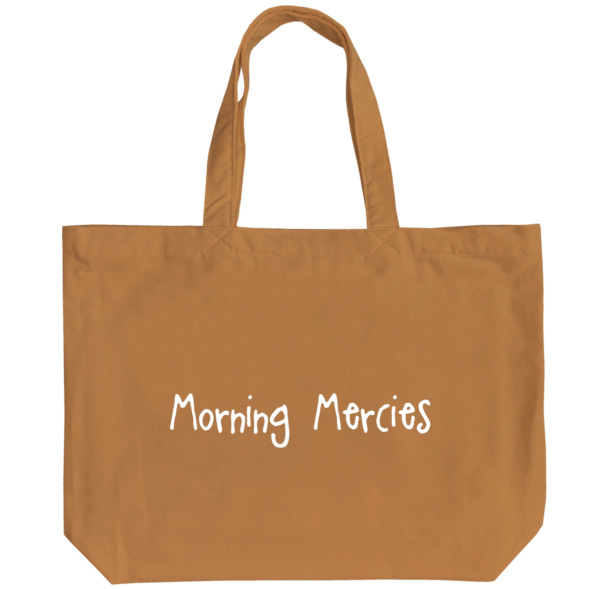 Morning Mercies - 6 Color Peach Soft touch Cotton Large Tote - Image 2
