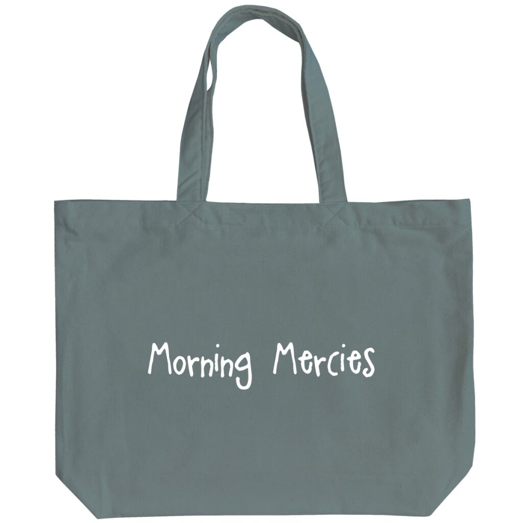 Morning Mercies - 6 Color Peach Soft touch Cotton Large Tote