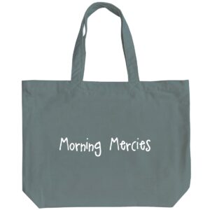 Morning Mercies - 6 Color Peach Soft touch Cotton Large Tote