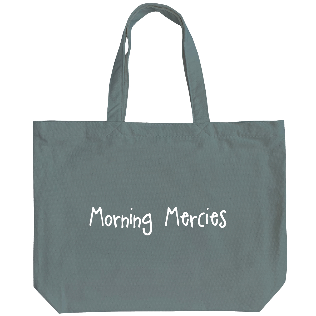 Morning Mercies - 6 Color Peach Soft touch Cotton Large Tote - Image 1