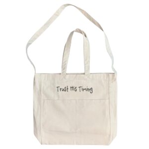 Trust His Timing - 6 Color Peach Soft touch Cotton Crossbody - Image 2