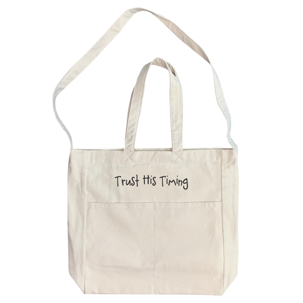 Trust His Timing - 6 Color Peach Soft touch Cotton Crossbody - Image 2