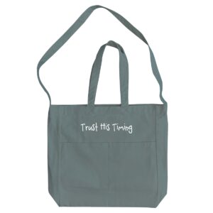 Trust His Timing - 6 Color Peach Soft touch Cotton Crossbody
