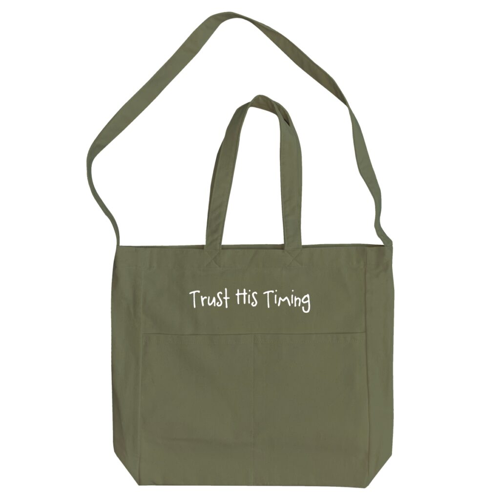Trust His Timing - 6 Color Peach Soft touch Cotton Crossbody