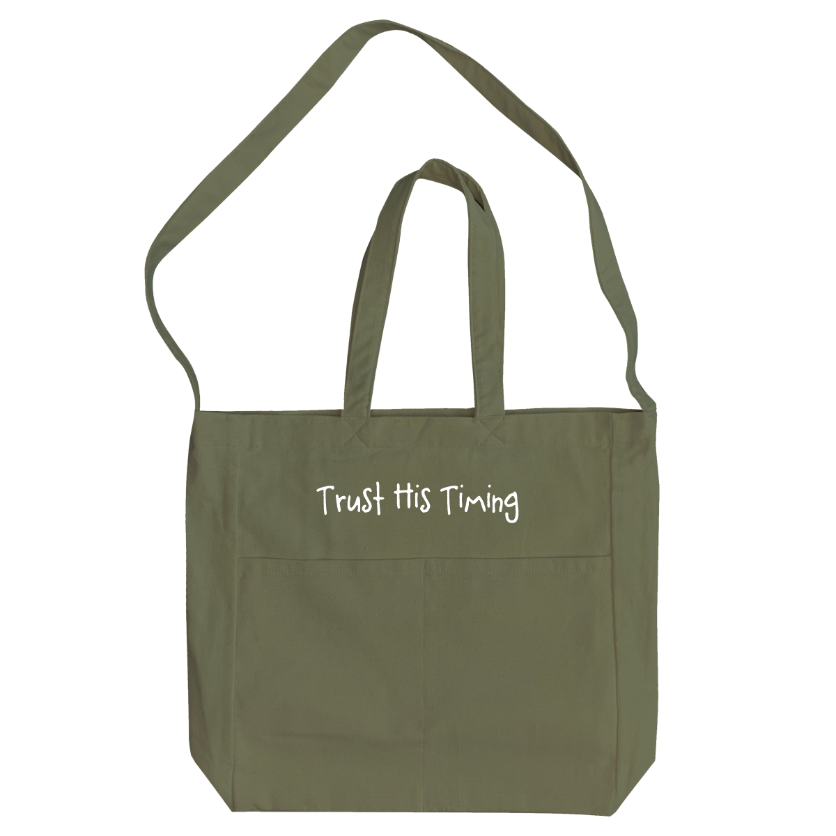 Trust His Timing - 6 Color Peach Soft touch Cotton Crossbody - Image 6