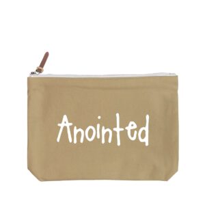 Anointed - 6 Color Peach Soft-Touch Cotton Zipper Pouch - Size M - Image 5